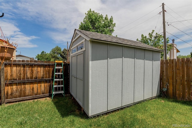 6119 Zenobia Ct, Arvada, CO 80003 - view of shed with a fenced backyard