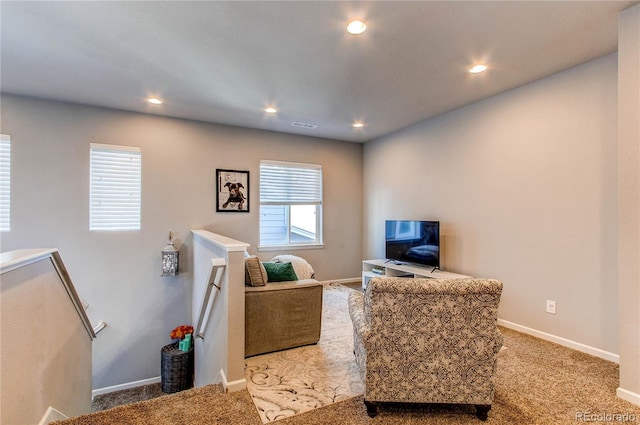 view of carpeted living room