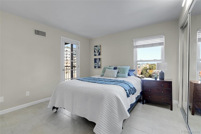 view of tiled bedroom