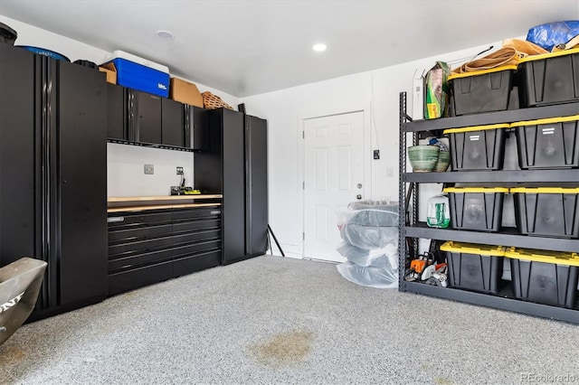 view of storage area