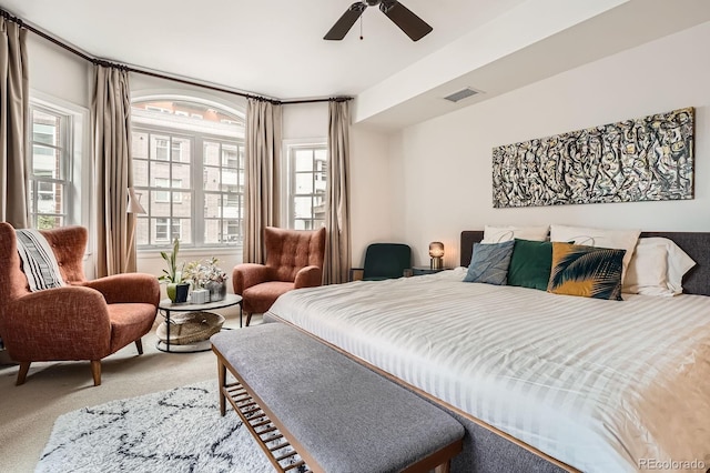 1950 N Logan St Unit 108, Denver, CO 80203 - bedroom featuring carpet floors and a ceiling fan
