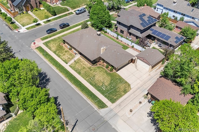 aerial perspective of suburban area