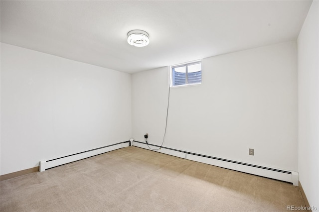 below grade area with carpet flooring
