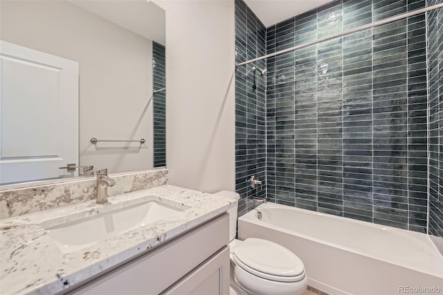 858 Promenade Dr, Superior, CO 80027 - full bathroom with vanity, washtub / shower combination, and toilet