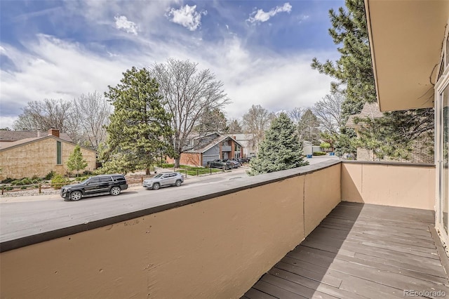 balcony with a residential view