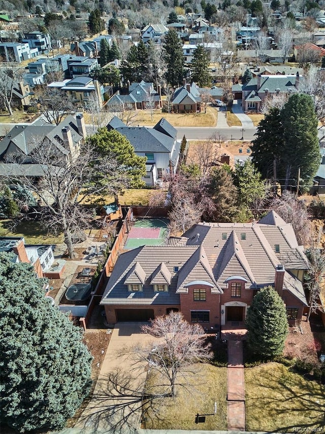 bird's eye view featuring a residential view