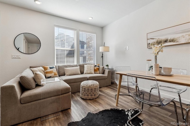 2036 S Vance Way, Lakewood, CO 80227 - living room with wood finished floors and baseboards