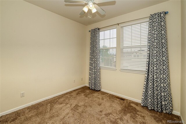 23070 York Ave, Parker, CO 80138 - carpeted empty room featuring baseboards and ceiling fan