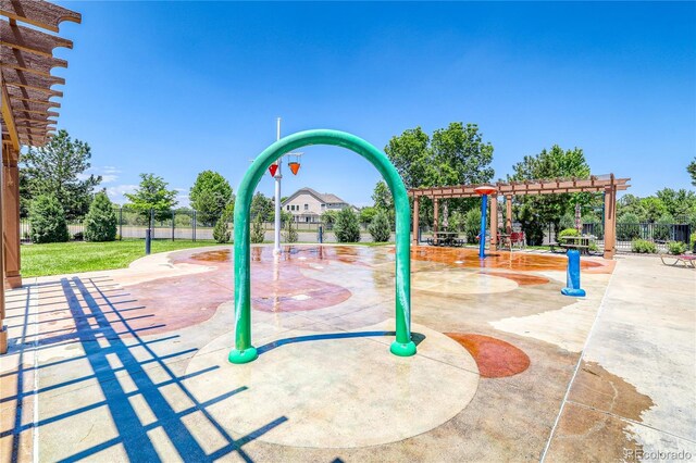 23070 York Ave, Parker, CO 80138 - view of jungle gym with a pergola and a patio area
