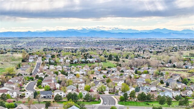 23070 York Ave, Parker, CO 80138 - aerial view of residential area featuring a mountainous background
