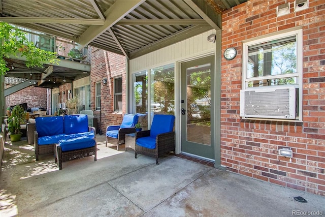 view of patio / terrace with an outdoor living space