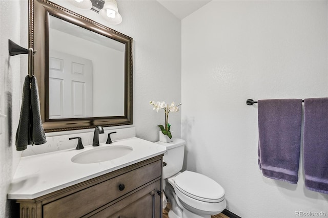 10530 Mount Columbia Pl, Parker, CO 80138 - half bath featuring vanity and toilet