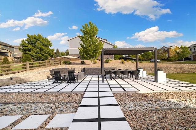 6692 S Robertsdale Way, Aurora, CO 80016 - view of patio / terrace featuring a gazebo and a residential view