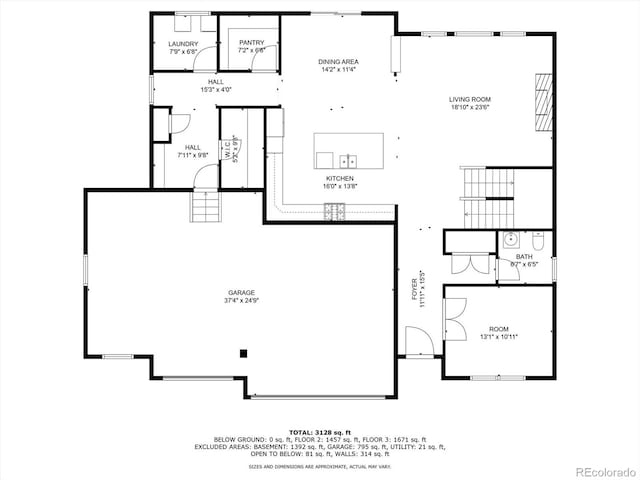 6692 S Robertsdale Way, Aurora, CO 80016 - view of property floor plan
