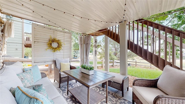 view of patio / terrace featuring an outdoor hangout area