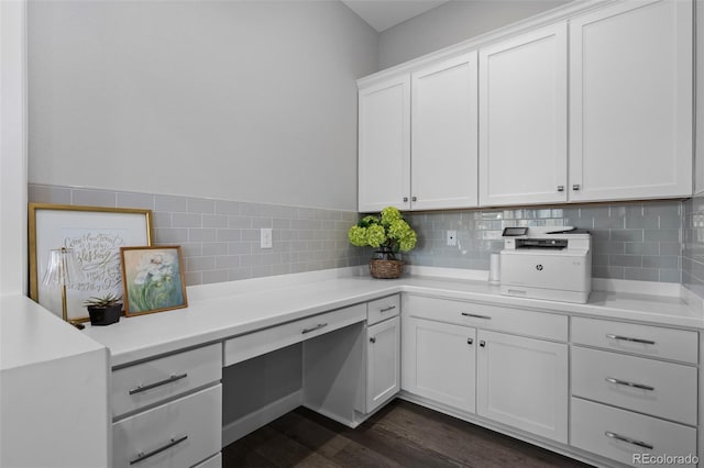 interior space featuring dark wood-type flooring