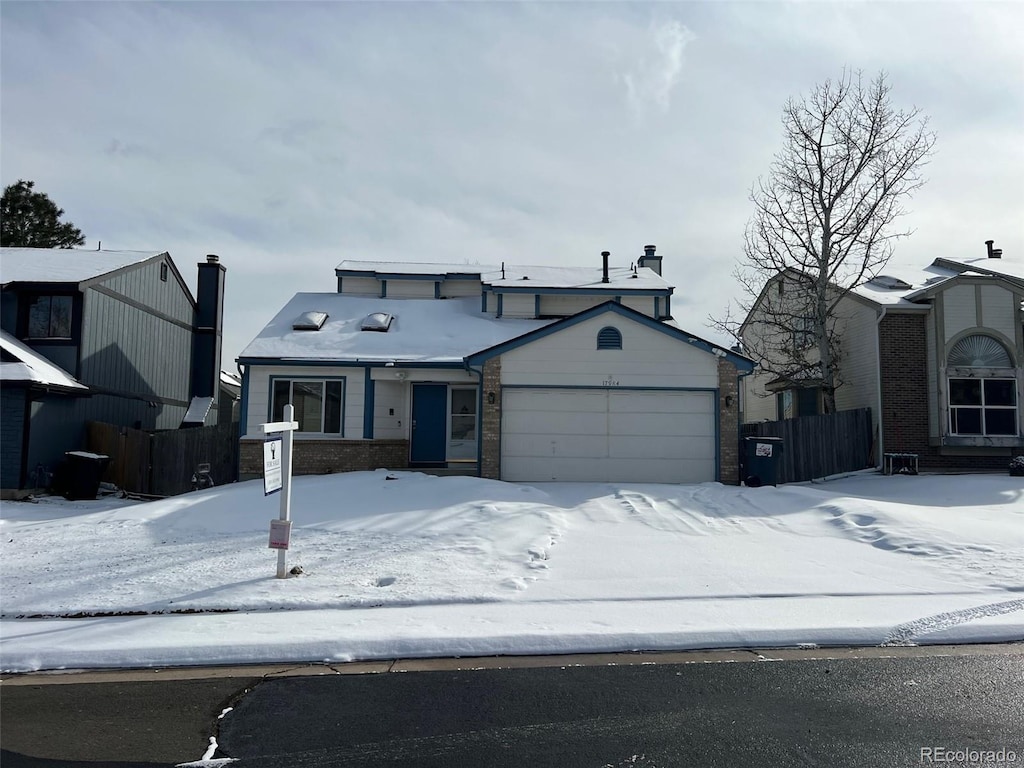 view of front facade with a garage