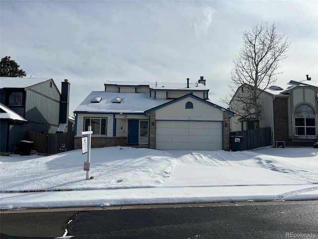 view of front facade with a garage