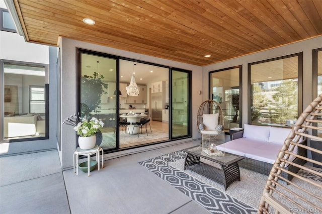 view of patio featuring outdoor lounge area