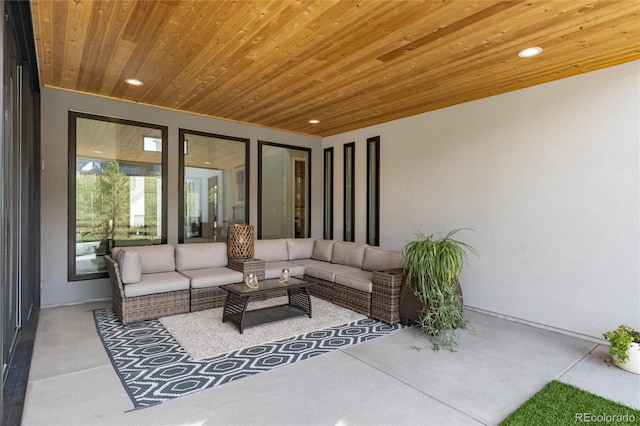 view of patio / terrace with an outdoor living space