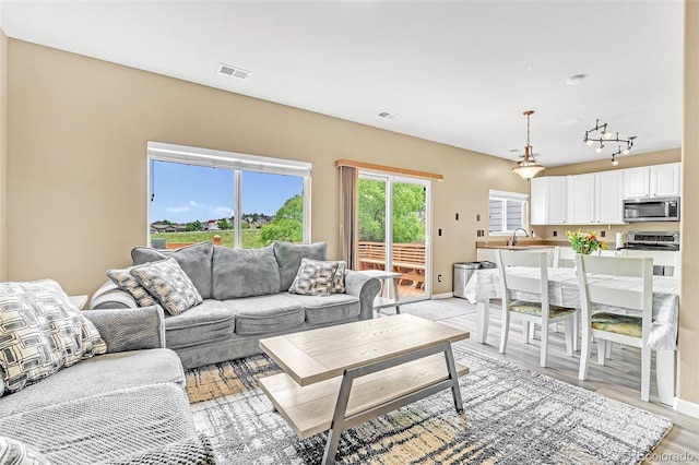 19463 E Hollow Creek Dr, Parker, CO 80134 - living area featuring baseboards and light wood finished floors