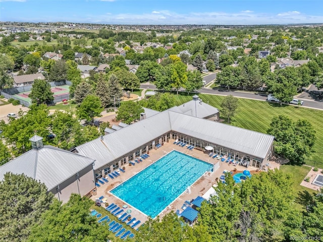 19463 E Hollow Creek Dr, Parker, CO 80134 - aerial view of a pool area