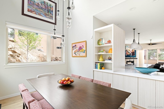 766 Dreamcatcher Ln, Evergreen, CO 80439 - dining space featuring light wood-style flooring and baseboards