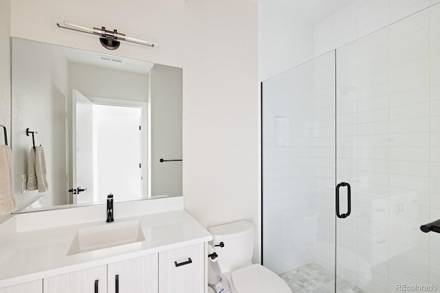 766 Dreamcatcher Ln, Evergreen, CO 80439 - bathroom featuring vanity and a stall shower