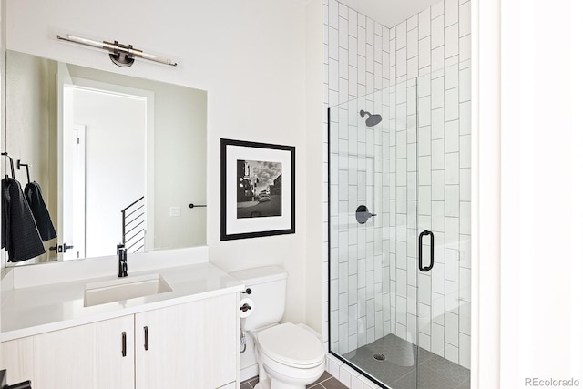 766 Dreamcatcher Ln, Evergreen, CO 80439 - full bath featuring a stall shower and vanity