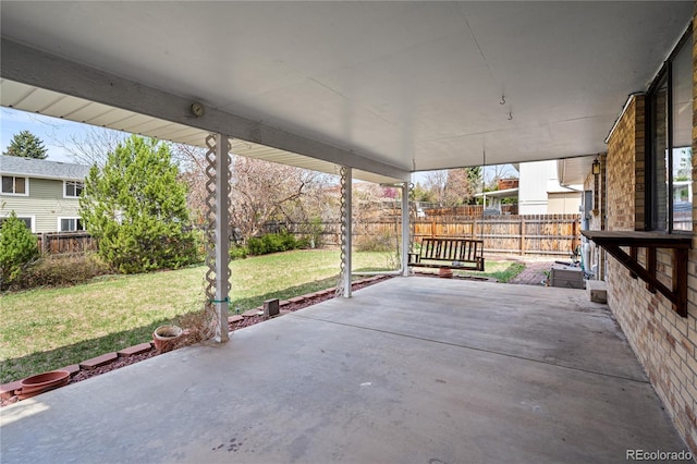 view of patio with fence