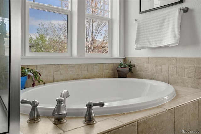 full bathroom featuring a bath