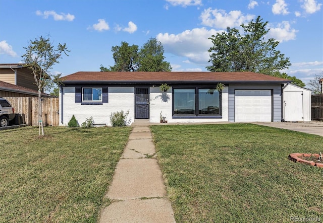 8641 Lowell Blvd, Westminster, CO 80031 - ranch-style house with an attached garage, driveway, and brick siding