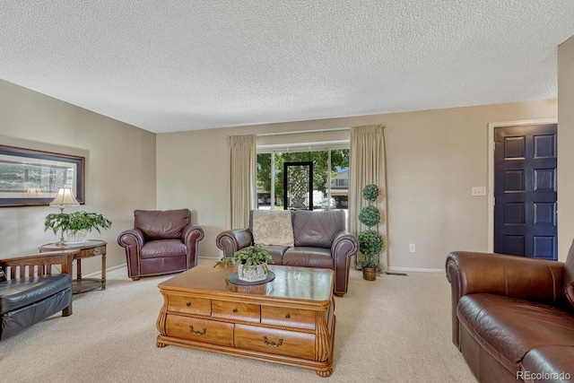 3317 S Elkhart St, Aurora, CO 80014 - living area with carpet and a textured ceiling