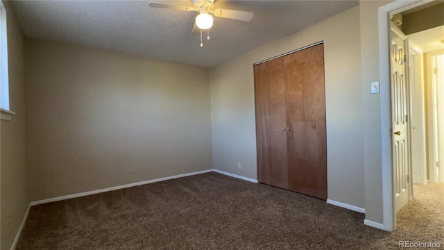 2 Alan Shepard Rd Unit 8, Pueblo, CO 81001 - unfurnished bedroom with carpet flooring, a closet, and a ceiling fan
