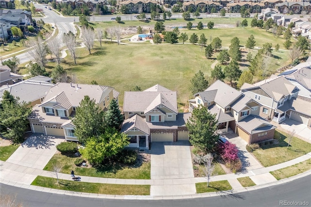 drone / aerial view featuring a residential view