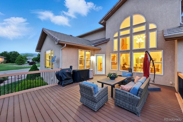 3 Desert Inn Way, Colorado Springs, CO 80921 - wooden terrace with area for grilling