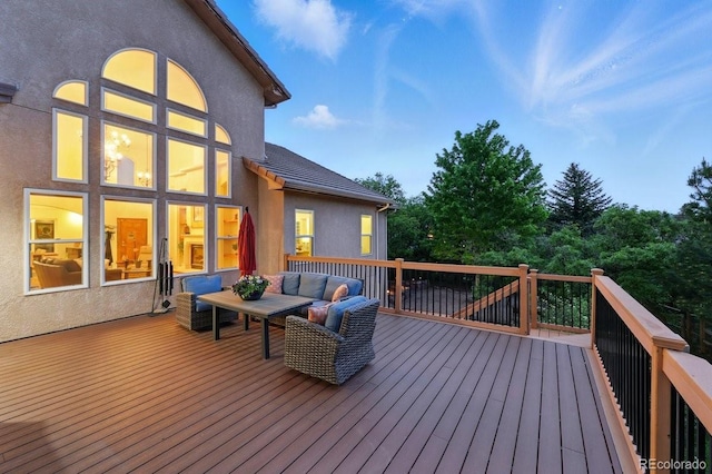 3 Desert Inn Way, Colorado Springs, CO 80921 - wooden deck featuring outdoor lounge area