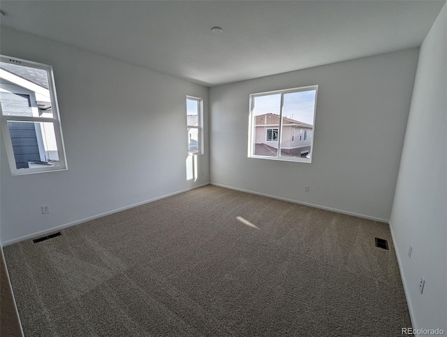 view of carpeted empty room