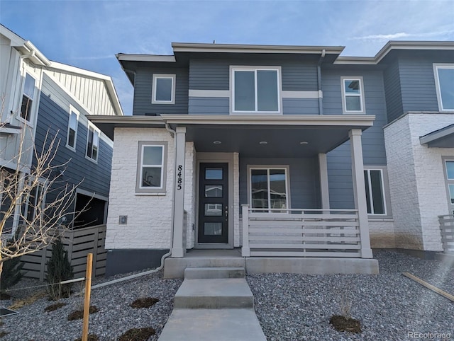 view of front of house with a porch