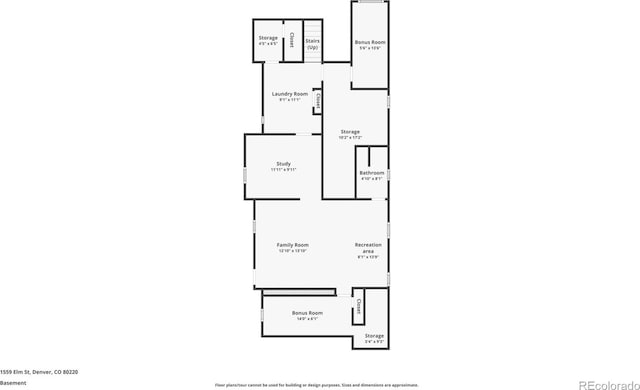 1559 Elm St, Denver, CO 80220 - room layout