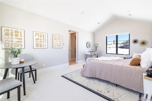 2442 Fox View Trl, Franktown, CO 80116 - bedroom featuring lofted ceiling and light colored carpet