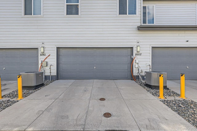 garage featuring central AC