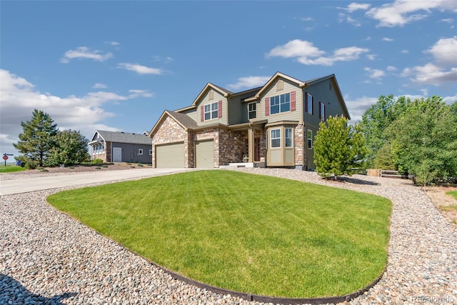 42311 Forest Oaks Dr, Elizabeth, CO 80107 - view of front of property featuring a front lawn, concrete driveway, and an attached garage