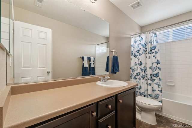 42311 Forest Oaks Dr, Elizabeth, CO 80107 - full bath featuring toilet, shower / bath combination with curtain, and vanity