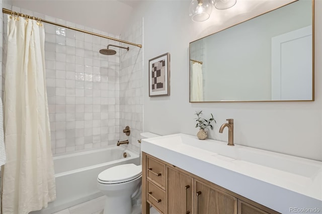 3649 W 21st Ave, Denver, CO 80211 - bathroom featuring toilet, shower / tub combo, and vanity