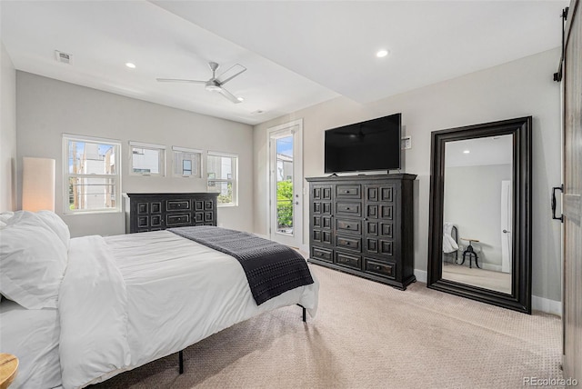 4102 Quivas St, Denver, CO 80211 - carpeted bedroom with recessed lighting and ceiling fan