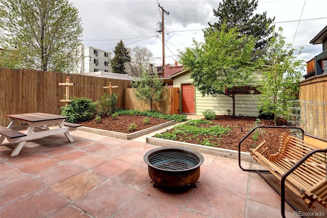 view of patio / terrace featuring a fenced backyard