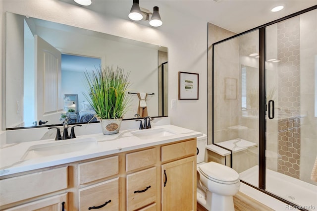 2463 Alpine St, Longmont, CO 80504 - full bath with double vanity and a shower stall