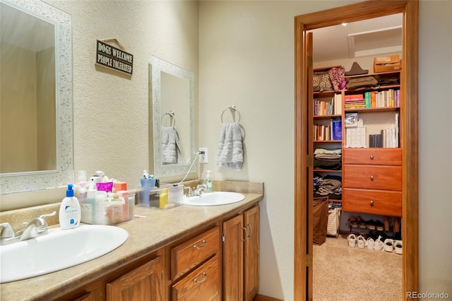 7520 W Coal Mine Ave Unit C, Littleton, CO 80123 - full bath featuring double vanity and a textured wall