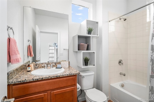 1106 Oak Cir, Lakewood, CO 80215 - bathroom with vanity and shower / bathtub combination with curtain